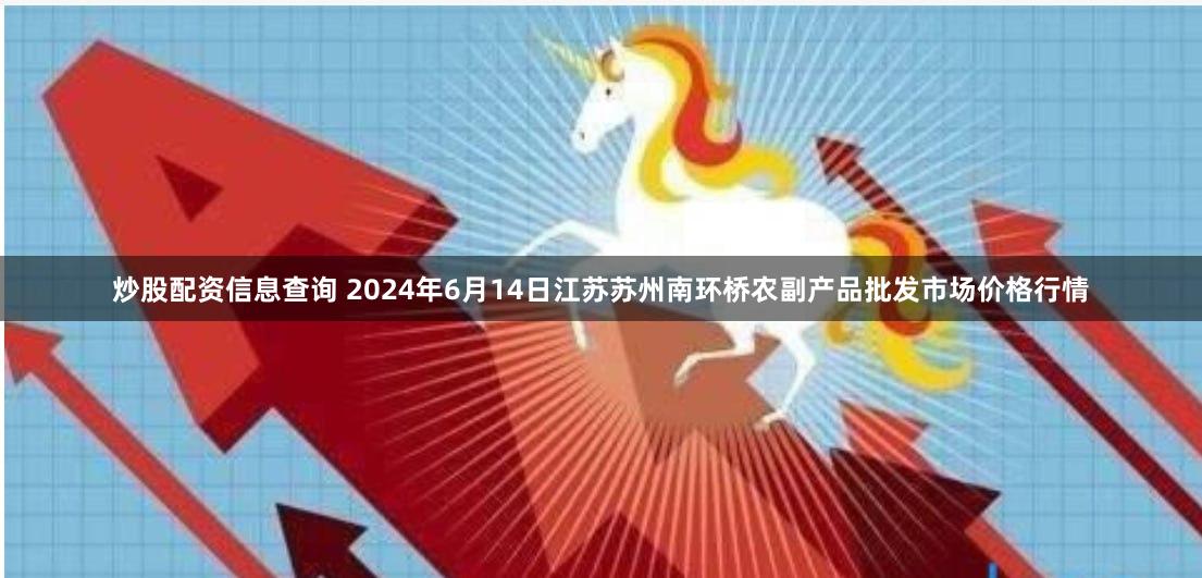 炒股配资信息查询 2024年6月14日江苏苏州南环桥农副产品批发市场价格行情
