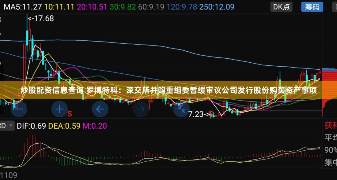 炒股配资信息查询 罗博特科：深交所并购重组委暂缓审议公司发行股份购买资产事项